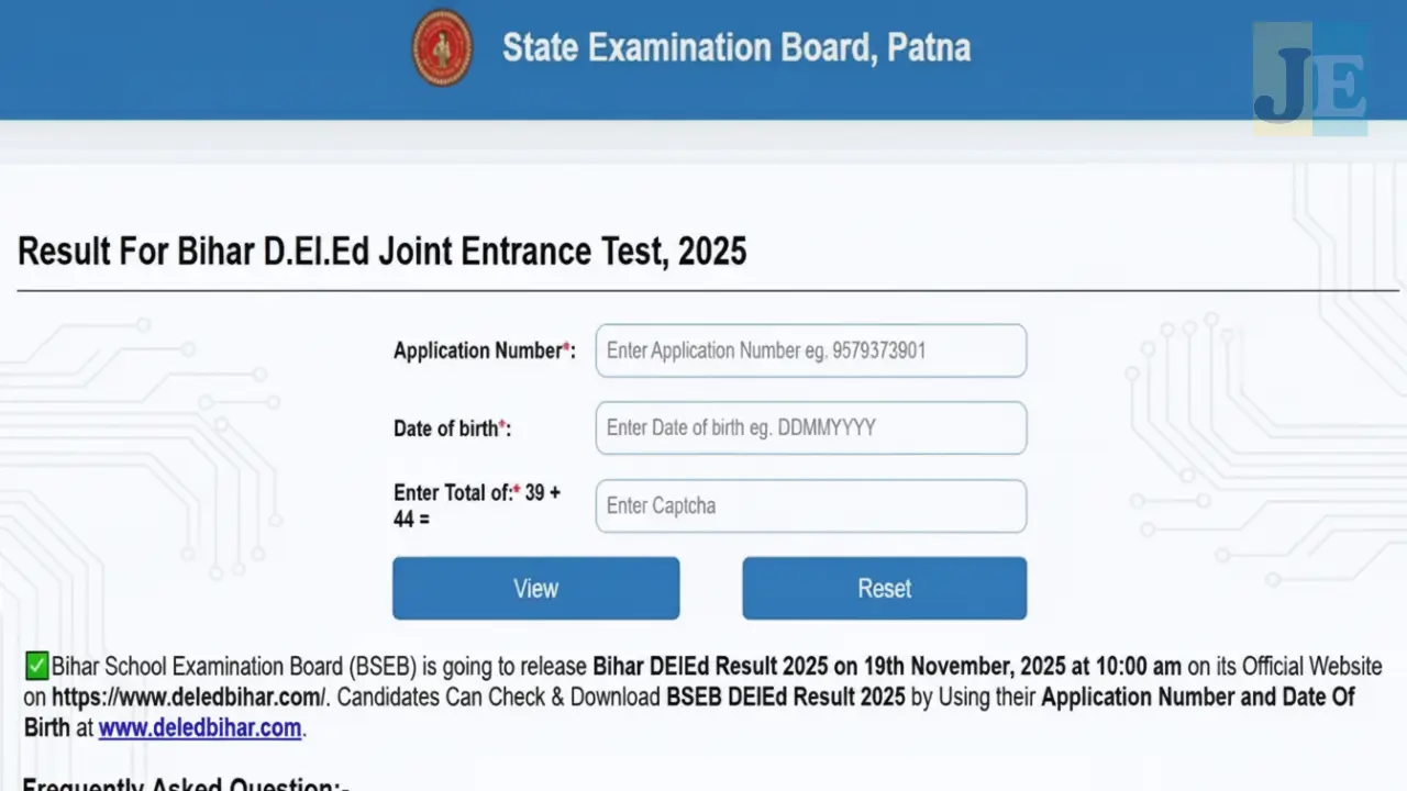 Bihar DElEd Result 2025 OUT